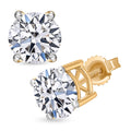 IGI Certified Luxuriant Lab Grown Diamond E-F VS 4.00 ctw Stud Earrings in 14K Yellow Gold - Sticky add to cart bar