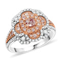 Valentine Doorbuster from Modani 950 Platinum Natural Pink and White Diamond (SI) Ring (Size 11.0) (5.70 g) 1.06 ctw - Sticky add to cart bar