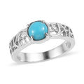 Sleeping Beauty Turquoise 0.80 ctw Ring in Stainless Steel (Size 10.0) - Sticky add to cart bar