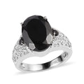 Thai Black Spinel Ring in Stainless Steel (Size 10.0) 7.35 ctw - Sticky add to cart bar