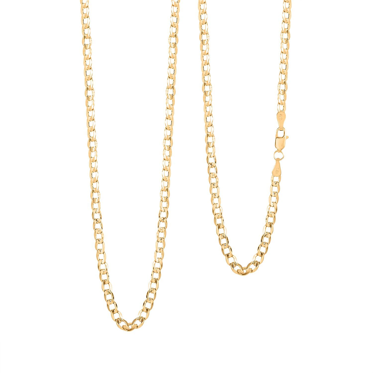 Cuban Chain Necklace in 14K Yellow Gold 13 Grams 22 Inches