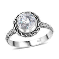 Bali Legacy 120 Facet Moissanite Ring in Sterling Silver (Size 10.0) 1.85 ctw - Sticky add to cart bar