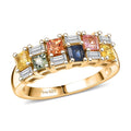 D'Joy Multi Gemstones Ring in 18K Vermeil YG Over Sterling Silver (Size 10.0) 1.40 ctw - Sticky add to cart bar
