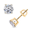 IGI Certified Luxuriant Lab Grown Diamond E-F VS 1.50 ctw Stud Earrings in 14K Yellow Gold - Sticky add to cart bar