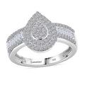 Luxuriant Lab Grown Diamond (G-H, SI) Fancy Ring in Rhodium Over Sterling Silver (Size 10.0) 0.75 ctw - Sticky add to cart bar