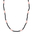 Pink Shell Pearl and Thai Black Spinel 50.00 ctw Beaded Necklace in Rosetone 18-20 Inches - Sticky add to cart bar