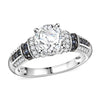 Moissanite & Blue Sapphire