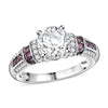 Moissanite & Pink Sapphire