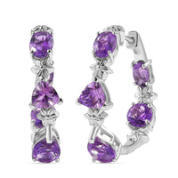 Karis Moroccan Rose 7.40 ctw Vintage Elegance Earrings in Platinum Bond