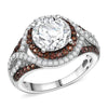Moissanite & Red Sapphire