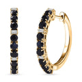 TLV EverTrue Niassa Ruby (FF), Moissanite Hoop Earrings in 18K YG Plated 2.50 ctw - Sticky add to cart bar