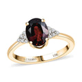 Luxoro AAA Ouro Fino Rubellite and G-H I2 Diamond 2.05 ctw Ember Kiss Ring in 10K Yellow Gold (Size 6.0) - Sticky add to cart bar