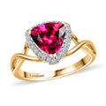 Certified & Appraised AAA Luxuriant Bixbite (LG) 10.0) and E-F VS Lab Grown Diamond 2.28 ctw Ring in 10K Yellow Gold - Sticky add to cart bar