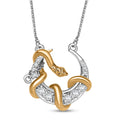 D'Joy Moissanite 0.35 ctw Fancy Necklace 18 Inches in 18K Vermeil YG and Rhodium Over Sterling Silver - Sticky add to cart bar
