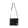 Valentino Orlandi Black Quilted Leather Handbag with Top Handle and Removable Shoulder Strap - Sticky add to cart bar