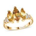 Premium Brazilian Heliodor, Diamond (0.10 cts) Ring in 18K Vermeil YG Over Sterling Silver (Size 10.0) 2.00 ctw - Sticky add to cart bar