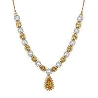 D'Joy Premium Brazilian Heliodor and Multi Gemstone 12.75 ctw Necklace in 18K Vermeil Yellow Gold Over Sterling Silver 18 Inches