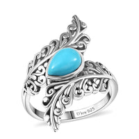 Sleeping Beauty Turquoise  Fancy Ring Sterling Silver 1.00 ctw ,  Silver Wt. 5 g