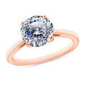 Moissanite Solitaire Ring in 18K Vermeil Rose Gold Over Sterling Silver (Size 10) 1.85 ctw - Sticky add to cart bar