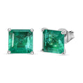 D'Joy Emeraldine Quartz (Triplet) 6.10 ctw Stud Earrings in Platinum Over Sterling Silver - Sticky add to cart bar