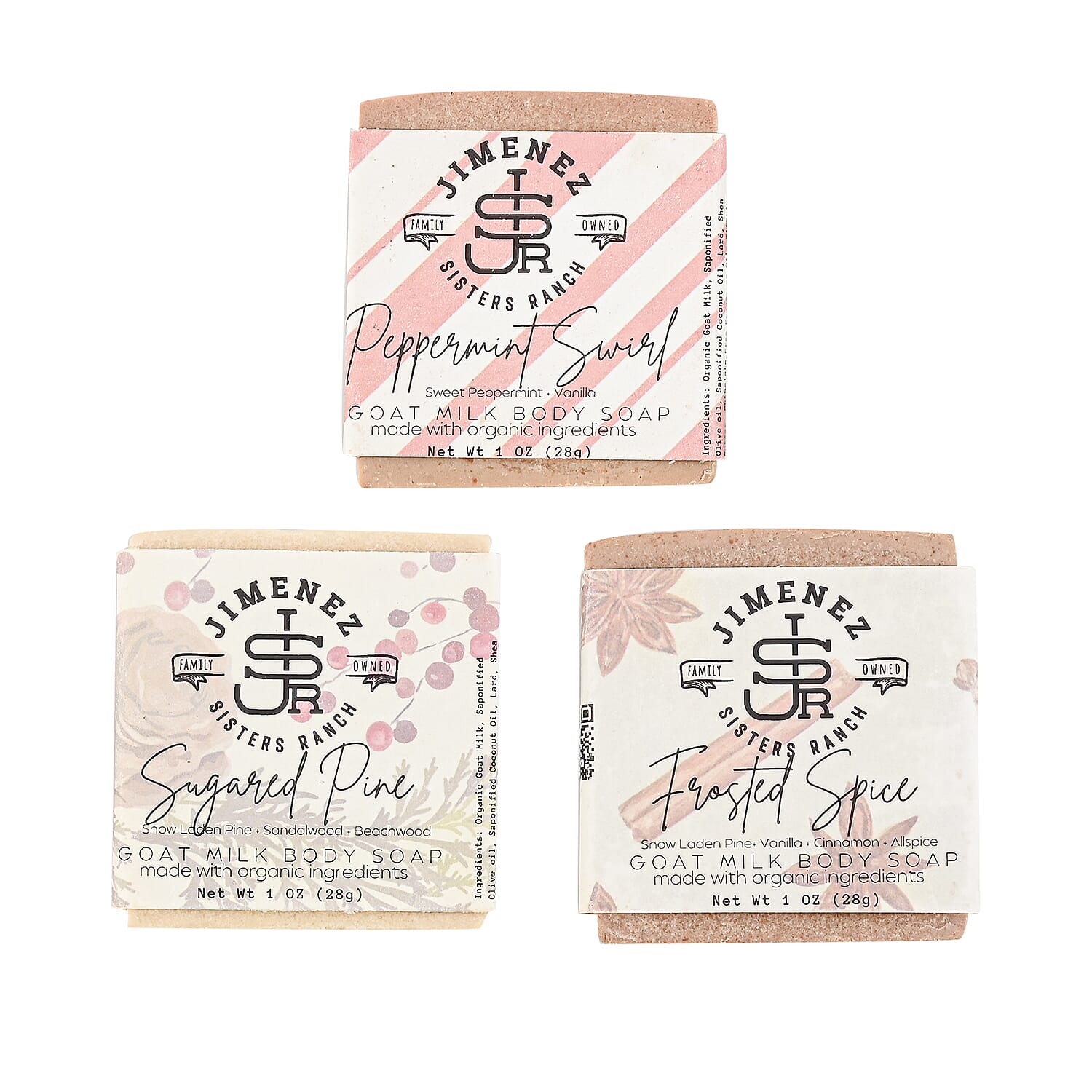 Jimenez Sisters Ranch Goat Milk Sliced Soap Sampler- Mystery Scents (1oz x3)