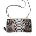 The Grand Pelle Black 100% Genuine Python Leather Crossbody Wallet - Sticky add to cart bar