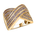 Lab Created Purple Sapphire 1.40 ctw Ring in 18K Vermeil Yellow Gold Over Sterling Silver - Sticky add to cart bar