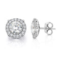 D'Joy Moissanite 1.80 ctw Earrings in Rhodium Over Sterling Silver - Sticky add to cart bar
