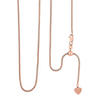 14K Rose Gold Over Sterling Silver Necklace 18-24 Inches 4.20 Grams