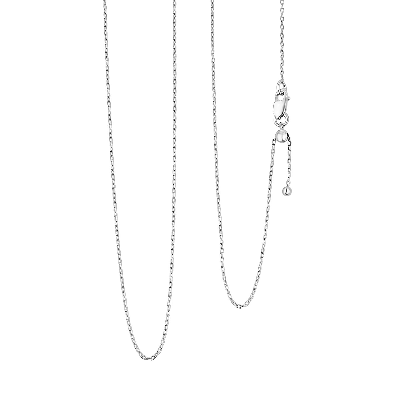 Cable Chain Necklace in Sterling Silver 7.4 Grams 18-24 Inches