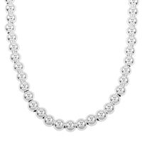 Beaded Chain Necklace in Sterling Silver 28.8 Grams 20 Inches