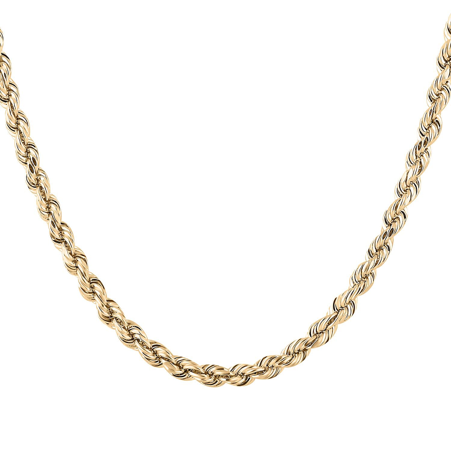 10K Yellow Gold 5mm Rope Chain Necklace 24 Inches 9.4 Grams