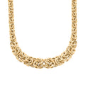 Fancy Byzantine Chain Necklace in 14K Yellow Gold 18 Inches 20.3 Grams - Sticky add to cart bar