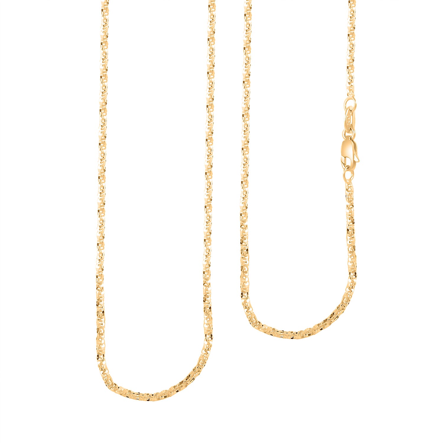 14K Yellow Gold Sparkle Chain Necklace (24 Inches) (1.5mm, 3.8 Grams)