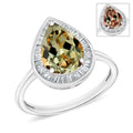 Luxoro Premium Turkizite and Diamond G-H I2 Ring in 14K White Gold (Size 10.0) 2.20 ctw - Sticky add to cart bar