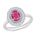 Luxoro Premium Mozambique Ruby and G-H I2 Diamond Ring in 14K White Gold (Size 10.0) 1.33 ctw - Sticky add to cart bar