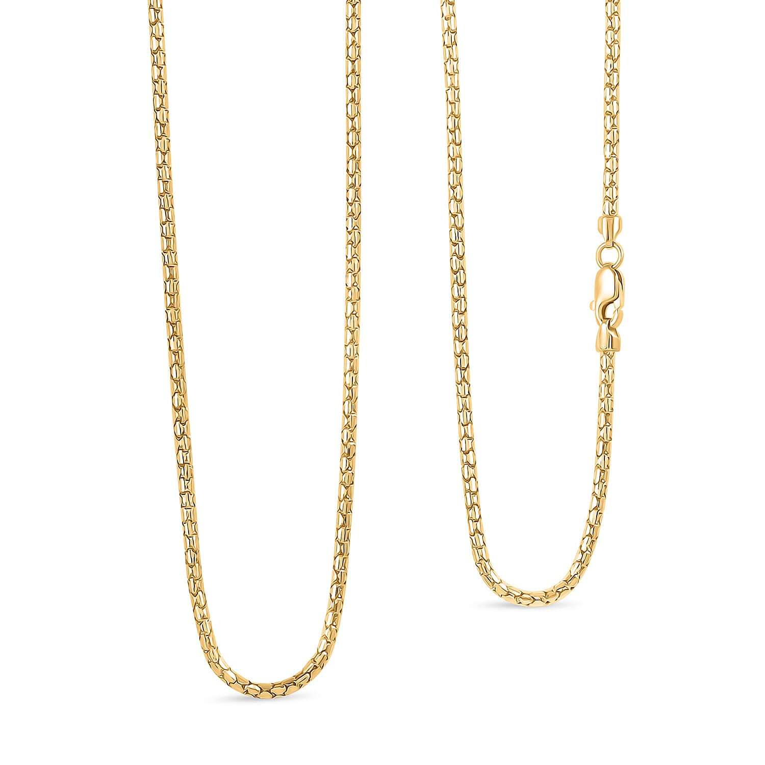10K Yellow Gold 1.7mm Luca Necklace 22 Inches 5 Grams