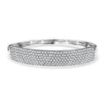 Karis Lab Created White Sapphire 10.65 ctw Starlit Sky Bangle Bracelet in Platinum Bond (7.25 In) - Sticky add to cart bar