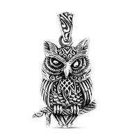 Bali Legacy Sterling Silver Owl Pendant 5.84 Grams