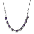 African Amethyst Necklace (18-20 Inches) in Stainless Steel 3.10 ctw - Sticky add to cart bar