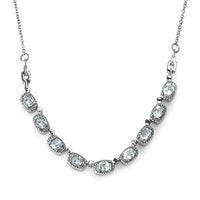 Sky Blue Topaz 4.00 ctw Necklace in Stainless Steel 18 Inches