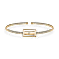 Luxoro Bar Bangle Bracelet in 10K Yellow Gold (7.25 In) 5.87g Included 2.49grams Titanium Weight - Sticky add to cart bar