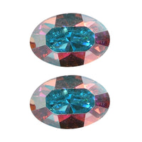 Aurora Borealis Crystal by Swarovski Set of 2 (Ovl 6x4 mm) 0.80 ctw Loose Gemstone