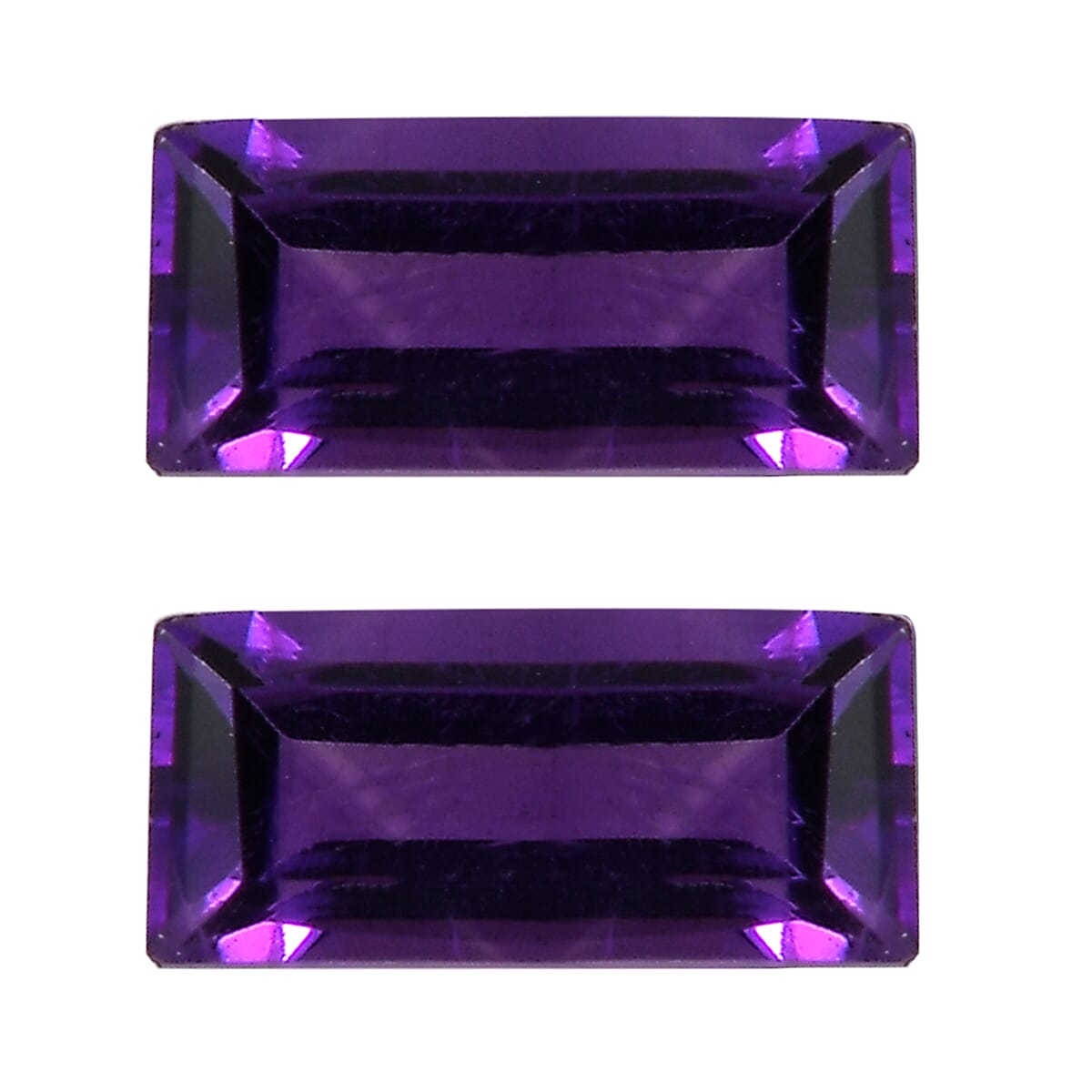 African Amethyst Set of 2 (Bgt 6x3 mm) 0.67 ctw Loose Gemstone