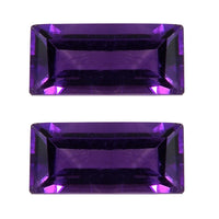 African Amethyst Set of 2 (Bgt 6x3 mm) 0.67 ctw Loose Gemstone