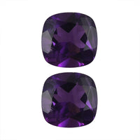 African Amethyst Set of 2 (Cush 5x5 mm) 0.88 ctw Loose Gemstone
