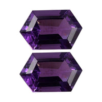 African Amethyst Set of 2 (Fancy 7x4.5 mm) 1.11 ctw Loose Gemstone
