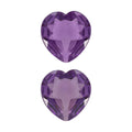 African Amethyst Set of 2 (Hrt 7 mm) 0.63 ctw Loose Gemstone - Sticky add to cart bar