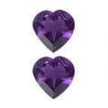 AA African Amethyst Set of 2 (Hrt 7 mm) 1.90 ctw Loose Gemstone - Sticky add to cart bar