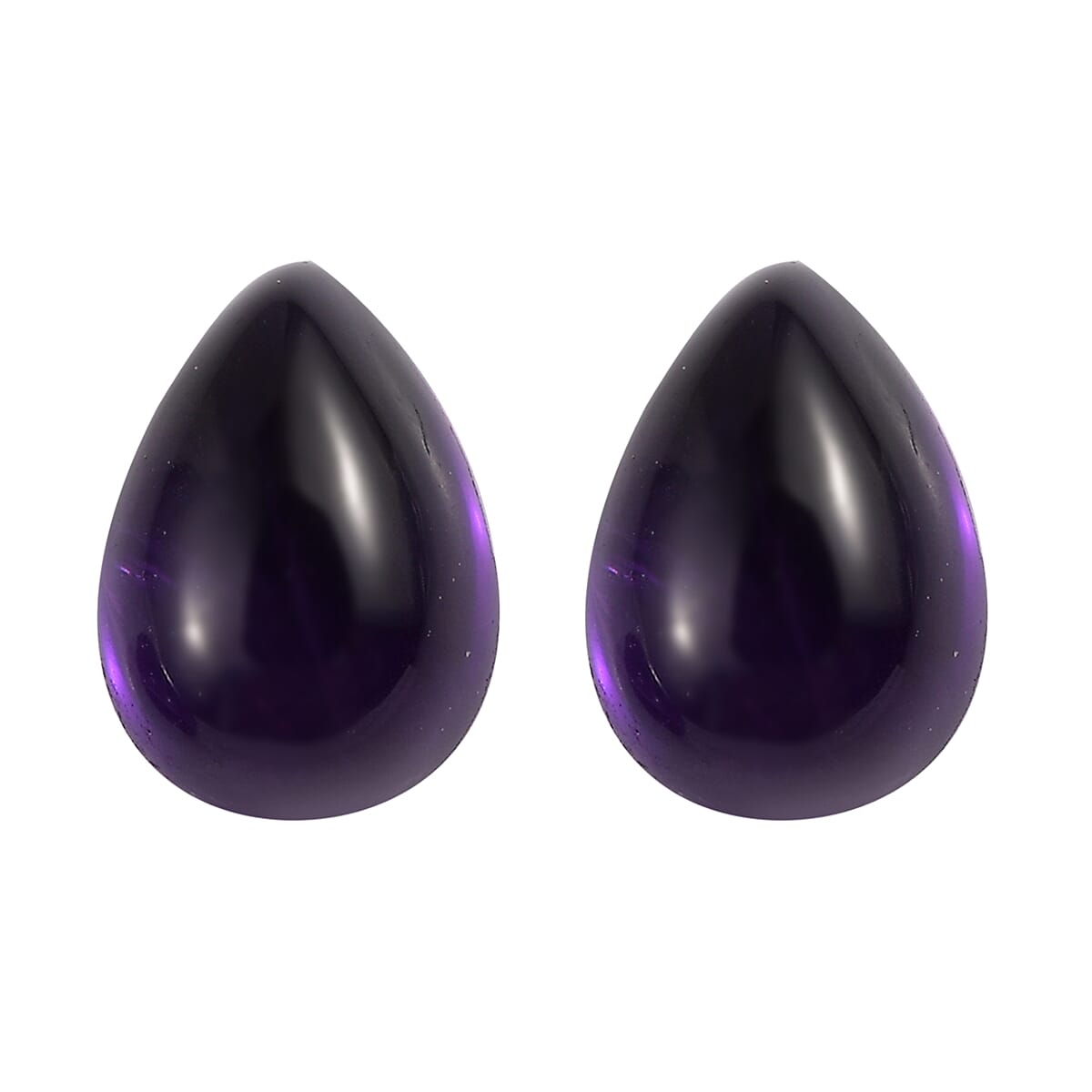 African Amethyst Set of 2 (Pear 7x5 mm) 1.61 ctw Loose Gemstone